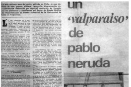 Un "Valparaíso" de Pablo Neruda Un "Valparaíso" de Pablo Neruda