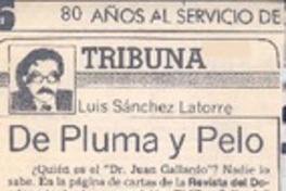 De pluma y pelo De pluma y pelo