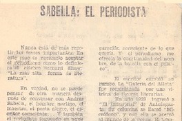Sabella, el periodista. Sabella, el periodista.