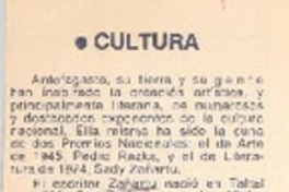 Cultura. Cultura.