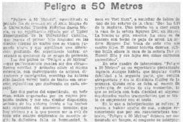 Peligro a 50 metros Peligro a 50 metros