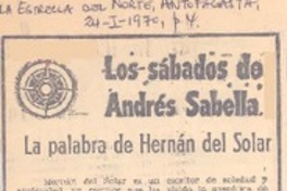 La palabra de Hernán del Solar