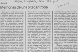 Memorias de una pitecántropa