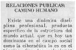 Relaciones públicas: camino humano
