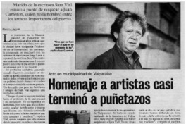 Homenaje a artistas casi terminó a puñetazos Homenaje a artistas casi terminó a puñetazos
