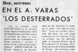 En el A. varas "Los desterrados". En el A. varas "Los desterrados".