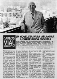 Un novelista para ablandar a empresarios egoístas : [entrevistas]