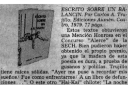 Escrito sobre un balancín Escrito sobre un balancín