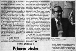 Primera piedra de los demócratas Primera piedra de los demócratas