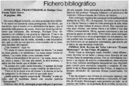Sonetos del francotirador Sonetos del francotirador