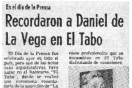 Recordaron a Daniel de la Vega en El Tabo. Recordaron a Daniel de la Vega en El Tabo.