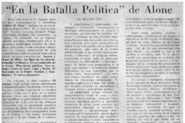 "En la batalla política" de Alone "En la batalla política" de Alone