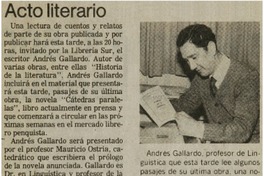 Acto literario. Acto literario.