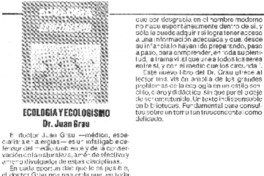 Ecologia y Ecologismo. Ecologia y Ecologismo.