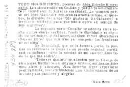 Todo era distinto