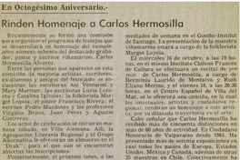Rinden homenaje a Carlos Hermosilla. Rinden homenaje a Carlos Hermosilla.