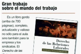 Gran trabajo sobre el mundo del trabajo. Gran trabajo sobre el mundo del trabajo.