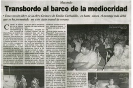 Transbordo al barco de la mediocridad Transbordo al barco de la mediocridad