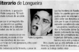 El debut literario de Longueira El debut literario de Longueira
