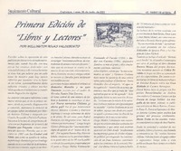 Primera edición de "Libros y lectores"