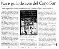Nace guía de aves del Cono Sur.