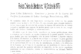 Canciones y poesías de la Guerra del Pacífico