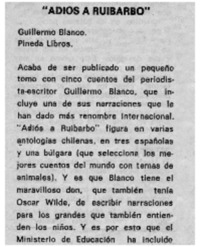 Adiós a Ruibarbo".