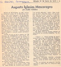 Augusto Iglesias Mascaregno Augusto Iglesias Mascaregno