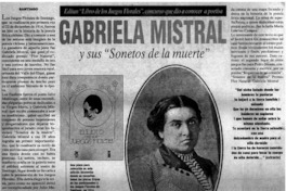 Gabriela Mistral y sus "sonetos de la muerte". Gabriela Mistral y sus "sonetos de la muerte".