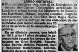 Largo historial. Largo historial.