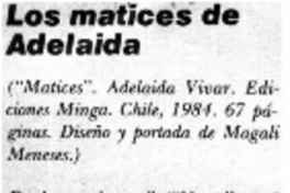 Los matices de Adelaida Los matices de Adelaida