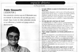 Pablo Simonetti : [escritor] : [entrevistas]