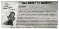 Para nacer he nacido