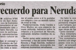 Un recuerdo para Neruda