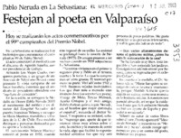 Festejan al poeta en Valparaíso