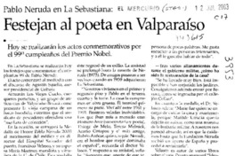 Festejan al poeta en Valparaíso