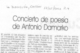 Concierto de poesía de Antonio Damarko Concierto de poesía de Antonio Damarko