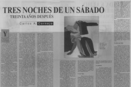 Tres noches de un sábado, treinta años después Tres noches de un sábado, treinta años después