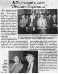 MBA presentó el libro "Dinámica Empresarial"
