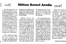 Milton Rossel Acuña Milton Rossel Acuña