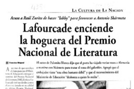 Lafourcade enciende la hoguera del Permio Nacional de Literatura Lafourcade enciende la hoguera del Permio Nacional de Literatura