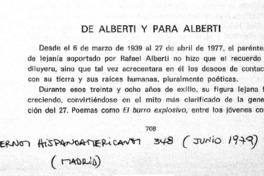 De Alberti y para Alberti De Alberti y para Alberti