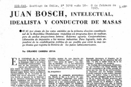 Juan Bosch, intelectual, idealista y conductor de masas