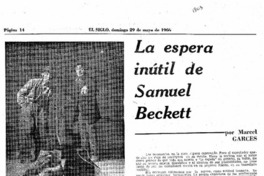 La espera inútil de Samuel Beckett La espera inútil de Samuel Beckett