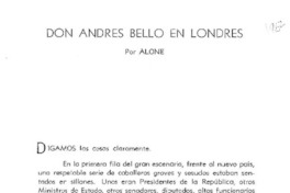 Don Andrés Bello en Londres Don Andrés Bello en Londres