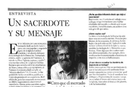 Un sacerdote y su mensaje. Un sacerdote y su mensaje.