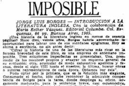 Imposible. Imposible.