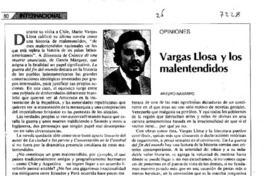 Vargas Llosa y los malentendidos Vargas Llosa y los malentendidos