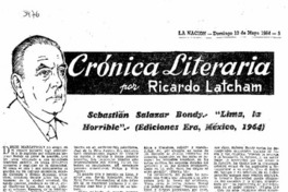 Sebastián Salazar Bondy : "Lima, La horrible" Sebastián Salazar Bondy : "Lima, La horrible"