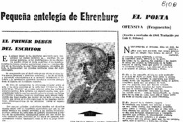 Pequeña antología de Ehrenburg. Pequeña antología de Ehrenburg.